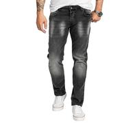 Rock Creek Herren Jeans Regular Fit Stretch Jeans Männerhose Herrenjeans Denim Hosen Herrenhose Straight Cut Stonewashed RC-2406 Dunkelgrau W36 L34