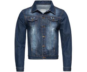Rock Creek Herren Jeansjacke Classic-Style Dunkelblau RC-2161: L