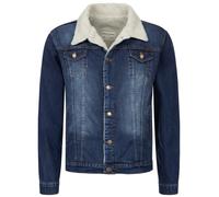Rock Creek Herren Jeansjacke mit Teddyfellkragen H-217: Hellblau / 2XL