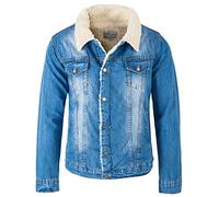 RockCreek Winterjacke Jeansjacke, blau, XL Hellblau