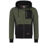 Rock Creek Herren Kapuzenpullover Hoodie mit Reißverschluss und Taschen Langarm Sweatjacke Freizeit Sport Streetwear Basic Casual Pullover mit Kapuze Kordelzug Joggingjacke H-411 XL Dunkelgrün