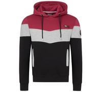 Rock Creek Herren Kapuzenpullover L Rot H-407 Hoodie im Colorblock-Design mit Kordelzug Logo-Patch & Seitentaschen Bequemer Sweatshirt Pulli für Freizeit & Outdoor
