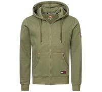 Rock Creek Herren Kapuzenpullover mit Reißverschluss Pullover Hoodie Kapuzenjacke Sweatshirt Kapuzensweatjacke Kapuzenpulli H-387 Duneklgrün 5XL