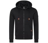 Rock Creek Herren Kapuzenpullover mit Reißverschluss Pullover Hoodie Kapuzenjacke Sweatshirt Kapuzensweatjacke Kapuzenpulli H-392 Schwarz M