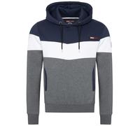 Rock Creek Herren Kapuzenpullover XL Navy H-407 Hoodie im Colorblock-Design mit Kordelzug Logo-Patch & Seitentaschen Bequemer Sweatshirt Pulli für Freizeit & Outdoor
