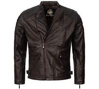 Rock Creek Lederjacke Dunkelbraun L
