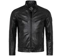Rock Creek Herren Lederjacke Biker Jacke Echtleder Motorradjacke Leder Jacken Herrenjacke Braun Winterjacke Übergangsjacke H-256 Schwarz XL