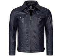Rock Creek Lederjacke Navy S
