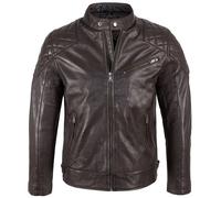 Rock Creek Herren Lederjacke Echt Leder H-180: Dunkelbraun / XL