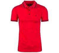 Rock Creek Herren Polo T-Shirts Basic Shirt Kurzarm Poloshirt Polohemd Slim Fit Sommer Shirts Männer T Shirt Top Polokragen H-177 Rot 3XL