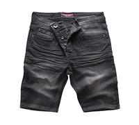 Rock Creek Herren Shorts Jeansshorts Denim Short Kurze Hose Herrenshorts Jeans Sommer Hose Stretch Bermuda Hose Grau RC-2202 Revogrey W29