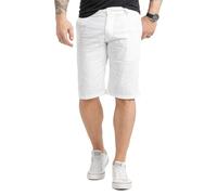Rock Creek Herren Shorts Leinenshorts Chino Bermuda Sommer Shorts Regular Fit Leinen Kurze Hose Stoff Shorts Sommerhose RC-2370 Weiß W33