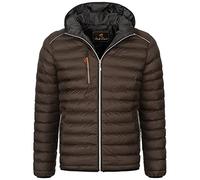 Rock Creek Herren Steppjacke Übergangsjacke Leicht Herrenjacke Männer Jacken Stepp Jacken mit Kapuze Daunenjacke Thremojacke H-317 Braun 2XL