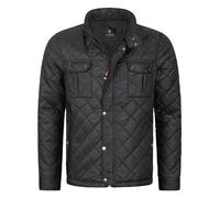 Rock Creek Herren Steppjacke Übergangsjacke Leicht Herrenjacke Männer Jacken Stepp Jacken mit Kapuze Daunenjacke Thremojacke H-347 Schwarz S