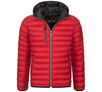 Rock Creek Herren Steppjacke Übergangsjacke Leicht Herrenjacke Männer Jacken Stepp Jacken mit Kapuze Daunenjacke Thremojacke H-317 Rot S