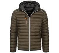 Rock Creek Herren Steppjacke Übergangsjacke Leicht Herrenjacke Männer Jacken Stepp Jacken mit Kapuze Daunenjacke Thremojacke H-317 Dunkelgrün L