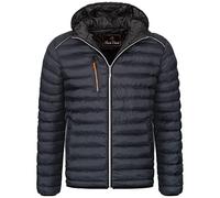 Rock Creek Herren Steppjacke Übergangsjacke Leicht Herrenjacke Männer Jacken Stepp Jacken mit Kapuze Daunenjacke Thremojacke H-317 Dunkelgrau 2XL