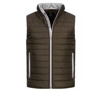 Rock Creek Herren Weste Steppweste Übergangsweste Leicht Herrenweste Frauen Westen Stepp Westen mit Kapuze Daunenweste Thermoweste H-350 Dunkelgrün 2XL