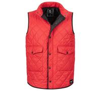 Rock Creek Herren Weste Steppweste Übergangsweste Leicht Herrenweste Frauen Westen Stepp Westen mit Kapuze Daunenweste Thermoweste H-352 Rot M