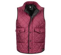 Rock Creek Herren Weste Steppweste Übergangsweste Leicht Herrenweste Frauen Westen Stepp Westen mit Kapuze Daunenweste Thermoweste H-352 Weinrot S