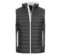 Rock Creek Herren Weste Steppweste Übergangsweste Leicht Herrenweste Frauen Westen Stepp Westen mit Kapuze Daunenweste Thermoweste H-350 Schwarz 3XL