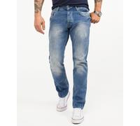 Rock Creek Herren Jeans Comfort Fit Blau RC-2009 : Hosengröße - W42, Schrittlänge - 36 in