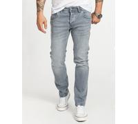 Rock Creek Herren Jeans Regular Fit Stretch Jeans Männerhose Herrenjeans Denim Hosen Herrenhose Straight Cut Stonewashed RC-2412 Hellgrau W42 L32