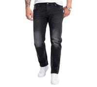 Rock Creek Jeans Straight Leg Schwarz 29W/30L