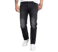 Rock Creek Jeans Straight Leg Schwarz 40W/32L