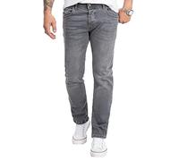 Rock Creek Herren Jeans Regular Fit Stretch Jeans Männerhose Herrenjeans Denim Hosen Herrenhose Straight Cut Stonewashed RC-2276 Grau W30 L32