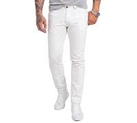 Rock Creek Herren Jeans Hose Weiß Slim Fit Stretch Jeans Herrenjeans Herrenhose Denim Stonewashed Weisse Herren Jeans RC-2155 Snow White W40 L34