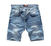 Rock Creek Herren Shorts Jeansshorts Denim Stretch Sommer Shorts Regular Slim [RC-2121 - Blue Vintage W30]