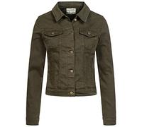 Rock Creek Jeansjacke Damen Stretch Stonewashed Kurz D-401 Dunkelgrün M