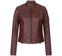 Rock Creek Lederjacke Weinrot L