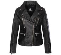 Rock Creek Lederjacke Schwarz M