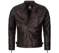 Rock Creek Lederjacke Dunkelbraun S