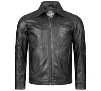 Rock Creek Lederjacke Schwarz M