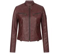 Rock Creek Damen Lederjacke Biker Jacke Echtleder Motorradjacke Leder Jacken Damenjacke Stehkragen Winterjacke Übergangsjacke D-481 Weinrot M