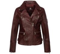 Rock Creek Damen Lederjacke Biker Jacke Echtleder Motorradjacke Leder Jacken Damenjacke Stehkragen Winterjacke Übergangsjacke D-490 Weinrot M