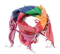 ROCK DADDY Estd 2000 ROCK HARD CLOTHING Halstuch Kopftuch Shemagh Palituch Taktischer Arabischer Arafat Schal Dreieckstuch Palästinenser PLO 100% Baumwolle (Regenbogen)