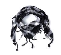 ROCK DADDY Estd 2000 ROCK HARD CLOTHING Halstuch Kopftuch Shemagh Palituch Taktischer Arabischer Arafat Schal Dreieckstuch Palästinenser PLO 100% Baumwolle (Schwarz/Weiß 150x200cm)