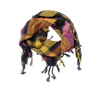 ROCK DADDY Estd 2000 ROCK HARD CLOTHING Halstuch Kopftuch Shemagh Palituch Taktischer Arabischer Arafat Schal Dreieckstuch Palästinenser PLO 100% Baumwolle (Schwarz/Regenbogen)