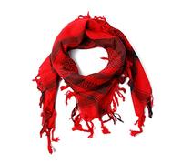 ROCK DADDY Estd 2000 ROCK HARD CLOTHING Halstuch Kopftuch Shemagh Palituch Taktischer Arabischer Arafat Schal Dreieckstuch Palästinenser PLO 100% Baumwolle (Schwarz/Rot)