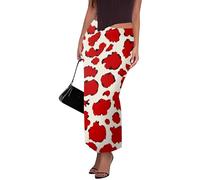 Rock Damen Lang Leopard Bleistiftrock Damen Sommer Maxi Elegant Sommerrock Leicht Luftig Maxirock Mit Schlitz Röcke Frauen Leopardenmuster Skirt Figurbetonter Damenrock Lässiger Leopardenrock