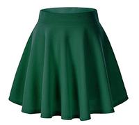 Rock Damen Mini Skater Rock Elegant Basic Einfarbig Vielseitige Dehnbar Informell Glocken Minirock A Linien Röcke für Frauen Teenager Mädchen Rock Kurz Tennis Rock Plisseerock Faltenrock Flared Skirt