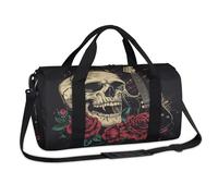 Rock E-Gitarre, Totenkopf-Design, Sporttasche, Wochenende, Übernachtung, Reisetasche, Reisetasche, Reisetasche, Reisetasche, für Kinder, Mädchen, Jungen, Damen, Herren