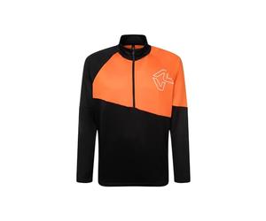 Rock Experience REMC02072-C924 Urus Man Fleece Sweatshirt Herren 0208 Caviar+0615 Persimmon ORANGE S