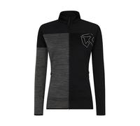 Rock Experience REWC02331-C142 Kobra Mock Neck FZ Woman Fleece Sweatshirt Damen 0208(Caviar)+O014(Grey Melange) XL