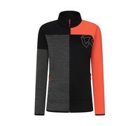 Rock Experience REWC02331-W977 Kobra Mock Neck FZ Woman Fleece Sweatshirt Damen 0208 Caviar+2151 Fiery Coral+O014 Grey Melange XXL