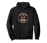 Rock Forever Live Loud Gitarrenspieler-Design im Vintage-Stil Pullover Hoodie